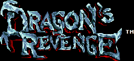 Title screen for the Genesis game Dragon's Revenge.