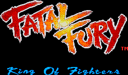 Title screen for the Genesis game Fatal Fury: King Of Fighters.