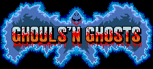 Title screen for the Genesis game Ghouls 'N Ghosts.