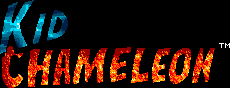 Title screen for the Genesis game Kid Chameleon.