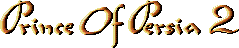 Title screen for the Genesis game Prince Of Persia 2.