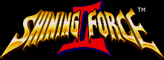 Title screen for the Genesis game Shining Force II.