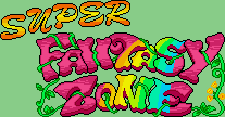 Title screen for the Genesis game Super Fantasy Zone.