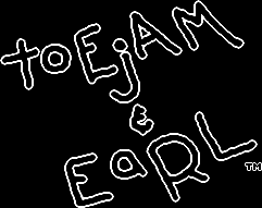 Title screen for the Genesis game ToeJam & Earl.