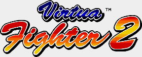 Title screen for the Genesis game Virtua Fighter 2.