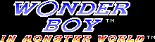 Title screen for the Genesis game Wonder Boy In Monster World.
