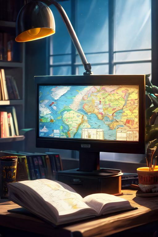Work station for creating video game maps.