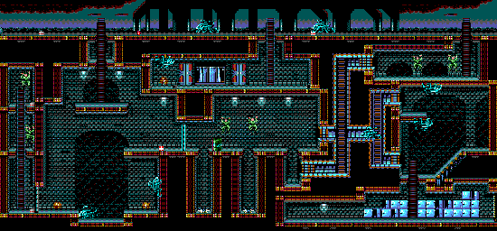 Thumbnail for a map of Level 01 for the Master System game Alien 3.