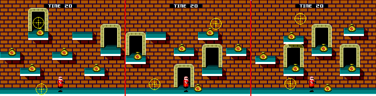 Thumbnail for a map of Bonus Stages for the Master System game Bonanza Bros..