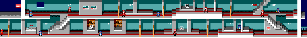Thumbnail for a map of Stage 01: Bank for the Master System game Bonanza Bros..