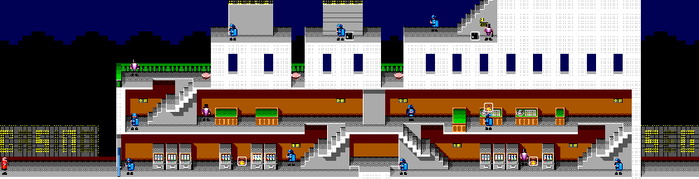 Thumbnail for a map of Stage 03: Casino for the Master System game Bonanza Bros..