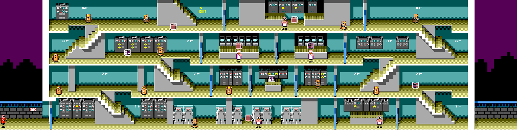 Thumbnail for a map of Stage 07: Laboratory for the Master System game Bonanza Bros..