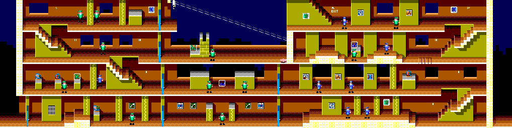 Thumbnail for a map of Stage 09: Art Gallery for the Master System game Bonanza Bros..