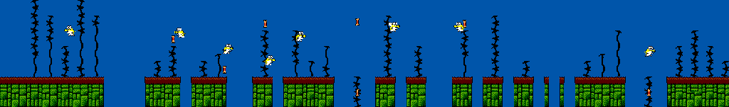 Thumbnail for a map of Dodgey Riverbank - Dodgey City for the Master System game Cosmic Spacehead.