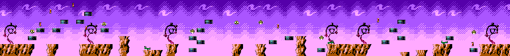 Thumbnail for a map of No Man's Causeway - Linoville for the Master System game Cosmic Spacehead.