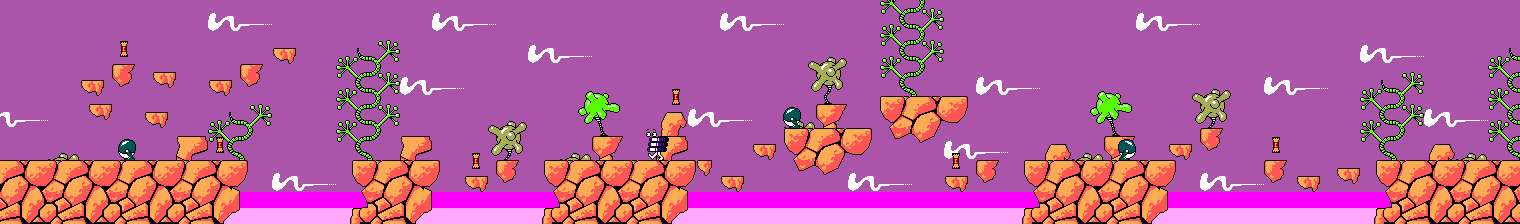 Thumbnail for a map of Old Lino Town - Passport Control for the Master System game Cosmic Spacehead.