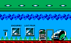 Thumbnail for a map of Old Lino Town Post Office for the Master System game Cosmic Spacehead.
