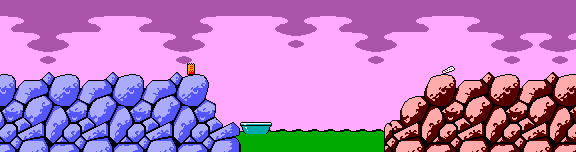Thumbnail for a map of The Riverbank & Dodgey Riverbank for the Master System game Cosmic Spacehead.