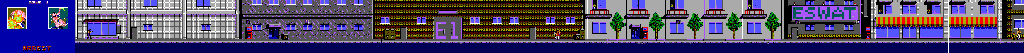 Thumbnail for a map of Round 1 for the Master System game ESWAT: City Under Siege.