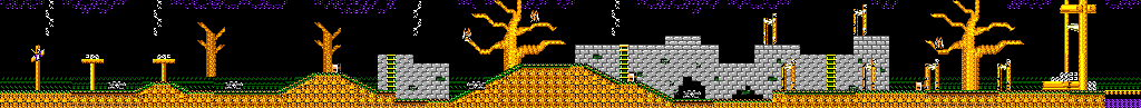 Thumbnail for a map of Stage 1 Area 1 for the Master System game Ghouls 'N Ghosts.