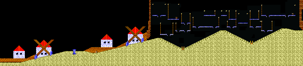 Thumbnail for a map of Stage 2 Area 1 for the Master System game Ghouls 'N Ghosts.
