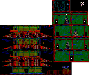 Thumbnail for a map of Level 9 for the Master System game Kenseiden.