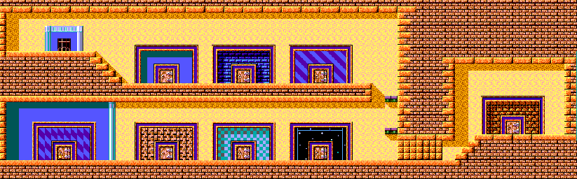 Thumbnail for a map of Level 1 Corridor for the Master System game Krusty's Fun House.