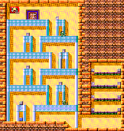 Thumbnail for a map of Level 1 Room 08 for the Master System game Krusty's Fun House.