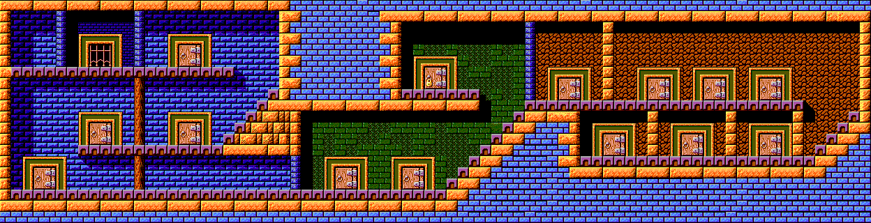Thumbnail for a map of Level 4 Corridor for the Master System game Krusty's Fun House.