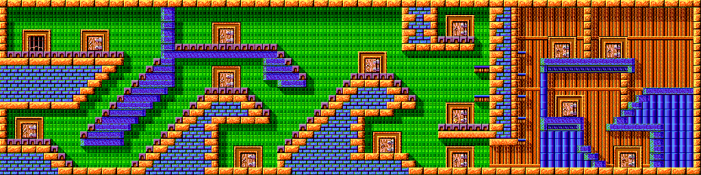 Thumbnail for a map of Level 5 Corridor for the Master System game Krusty's Fun House.