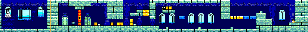 Thumbnail for a map of Castle Ruins Stage Area 2 for the Master System game Land Of Illusion: Starring Mickey Mouse.