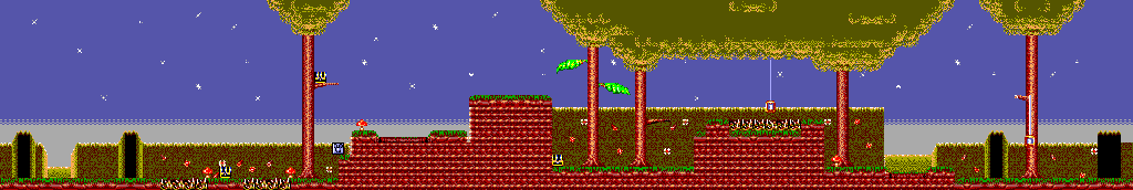 Thumbnail for a map of Gardens Of Illusion Area 1 for the Master System game Legend Of Illusion: Starring Mickey Mouse.