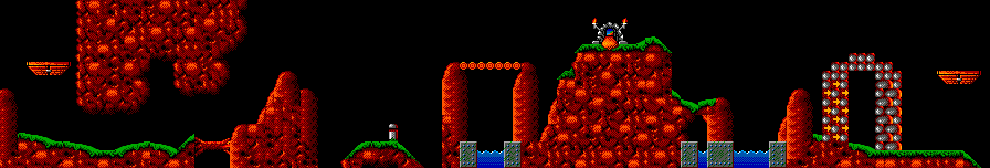 Thumbnail for a map of Mayhem Level 30: Rendezvous At The Mountains for the Master System game Lemmings.