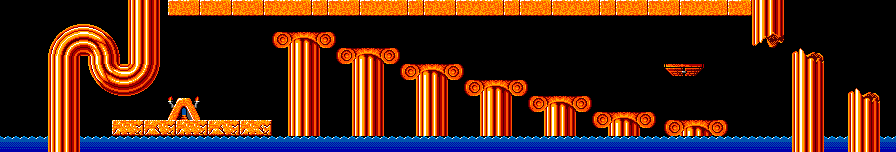 Thumbnail for a map of Taxing Level 11: The Ascending Pillar Scenario for the Master System game Lemmings.