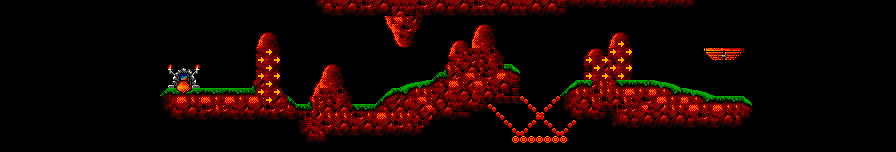 Thumbnail for a map of Taxing Level 13: Upside Down World for the Master System game Lemmings.