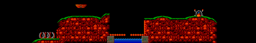 Thumbnail for a map of Taxing Level 29: How Do I Dig Up The Way? for the Master System game Lemmings.