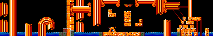 Thumbnail for a map of Taxing Level 9: Perseverance for the Master System game Lemmings.