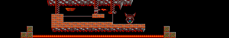 Thumbnail for a map of Tricky Level 17: Diet Lemmingade for the Master System game Lemmings.