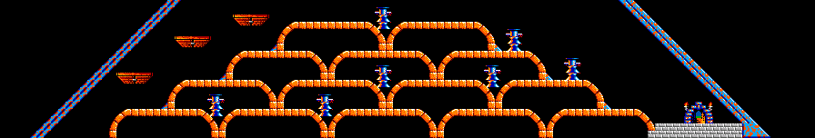Thumbnail for a map of Tricky Level 29: Rainbow Island for the Master System game Lemmings.