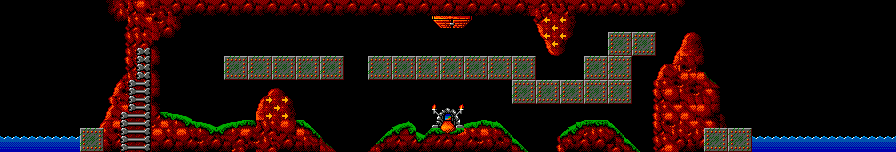Thumbnail for a map of Tricky Level 9: They Just Keep On Coming for the Master System game Lemmings.
