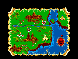 Thumbnail for a map of Land Of Baljinya (In-Game Map) for the Master System game Lord Of The Sword.