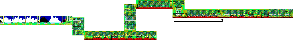 Thumbnail for a map of Stage 4: The Tropical Isles for the Master System game The Lucky Dime Caper.