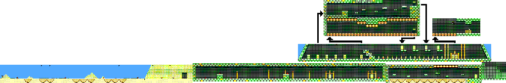 Thumbnail for a map of Stage 5: The Pyramids for the Master System game The Lucky Dime Caper.