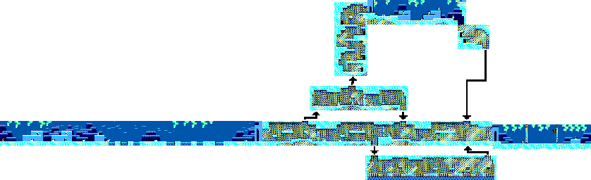 Thumbnail for a map of Stage 6: The South Pole for the Master System game The Lucky Dime Caper.