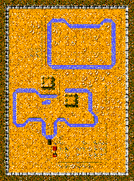 Thumbnail for a map of Race 04 - Sandy Straights for the Master System game Micro Machines.