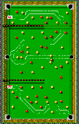 Thumbnail for a map of Race 06 - Cue-Ball Circuit for the Master System game Micro Machines.
