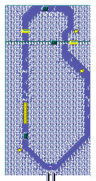 Thumbnail for a map of Race 08 - Bermuda Bathtub for the Master System game Micro Machines.