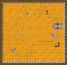 Thumbnail for a map of Race 09 - Sahara Sandpit for the Master System game Micro Machines.