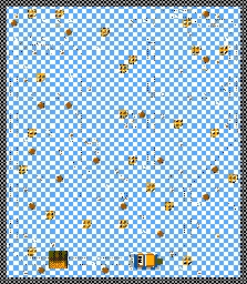Thumbnail for a map of Race 10 - Fruit-Juice Follies for the Master System game Micro Machines.
