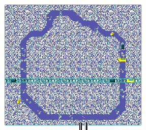Thumbnail for a map of Race 11 - Foamy Fjords for the Master System game Micro Machines.